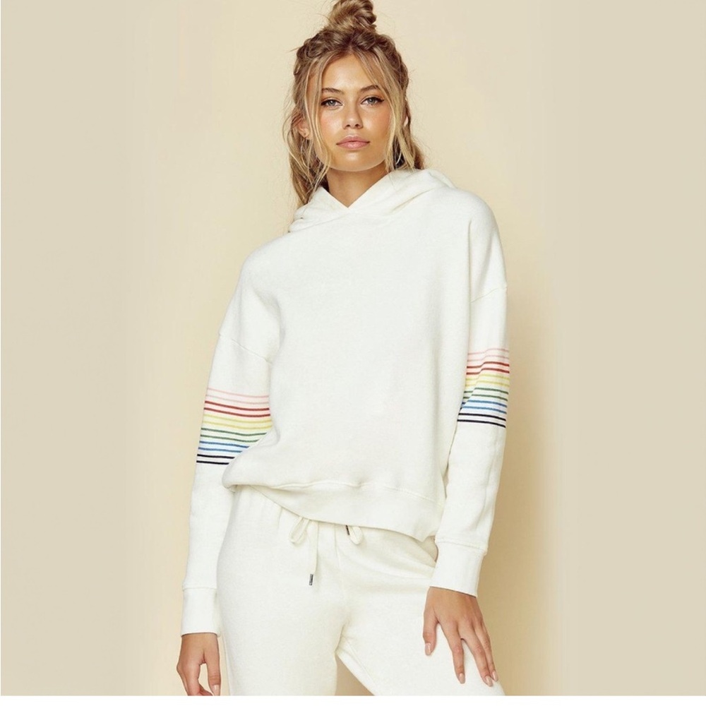Anthropologie/ Sundry rainbow hoodie Sz XS